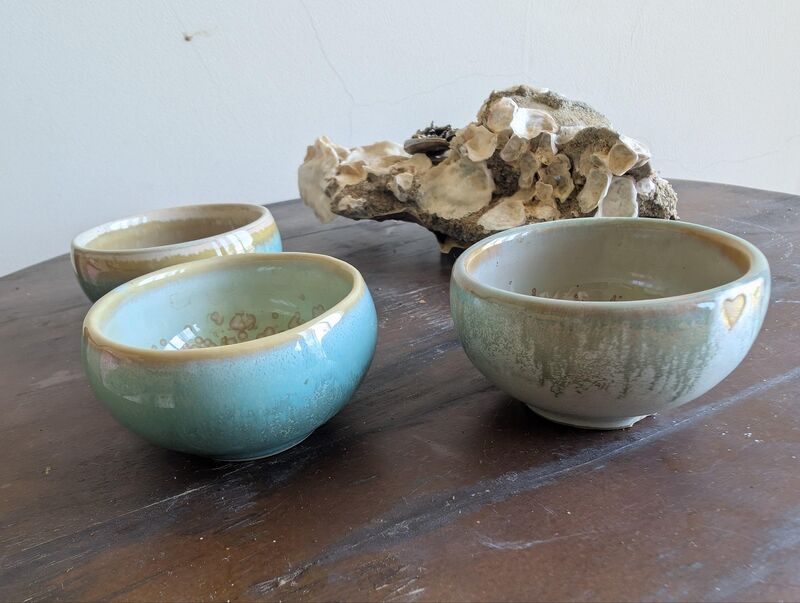 Handmade craft tea bowls